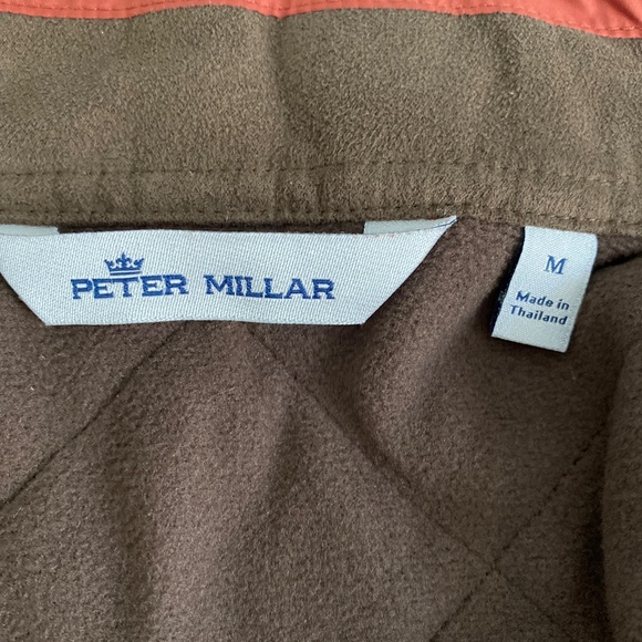 Peter Millar Norfolk Quilted Bomber Jacket Medium Burnt Orange - Picture 8 of 14